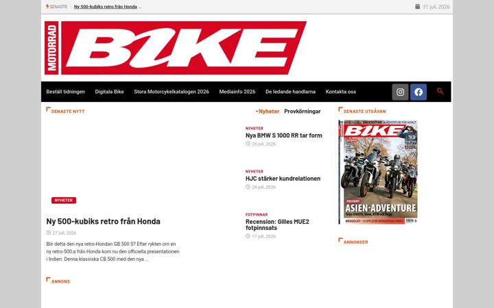 Screenshot of bike.se