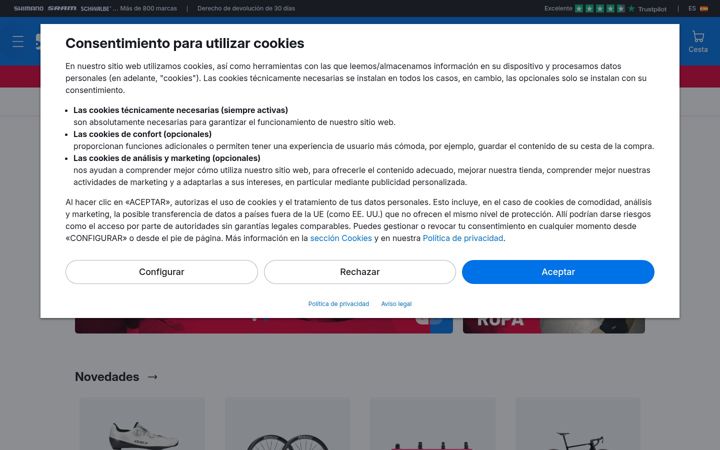 Screenshot of bike24.es