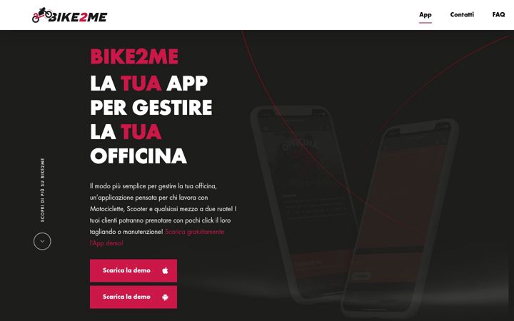 Screenshot of bike2me.it