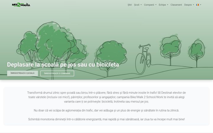 Screenshot of bike2school.ro