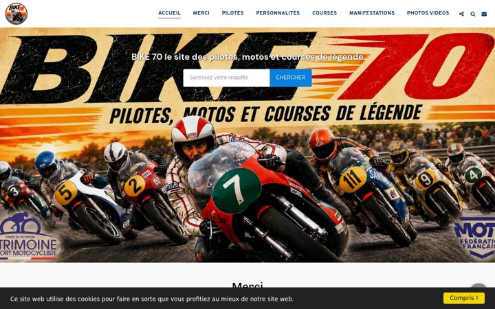 Screenshot of bike70.fr