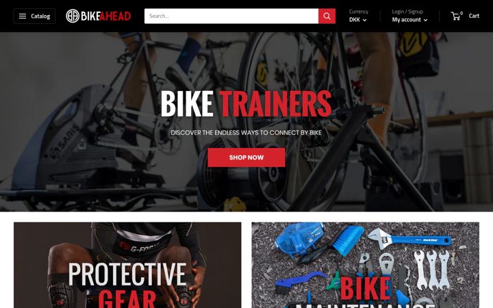 Screenshot of bikeahead.com