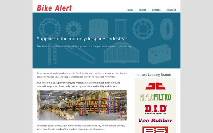 Screenshot of bikealert.com