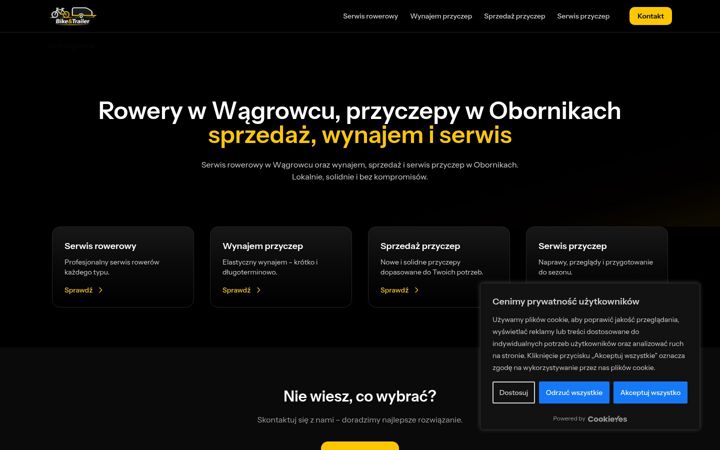 Screenshot of bikeandtrailer.pl