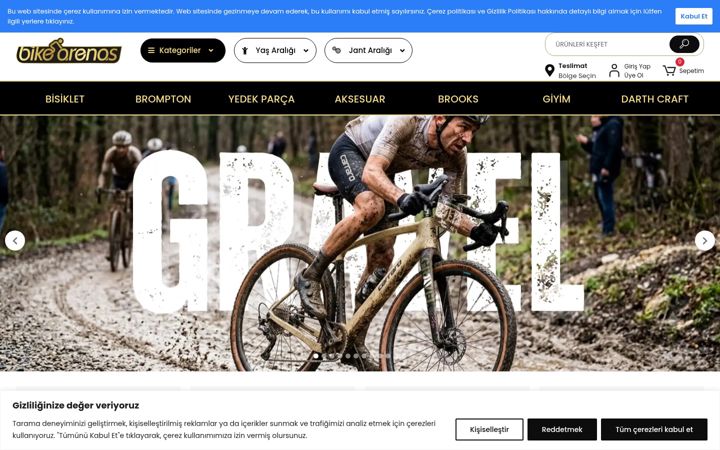 Screenshot of bikearenas.com