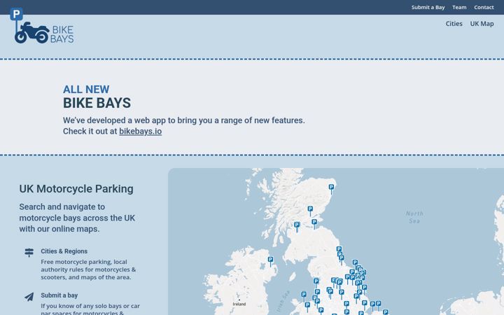Screenshot von bikebays.uk