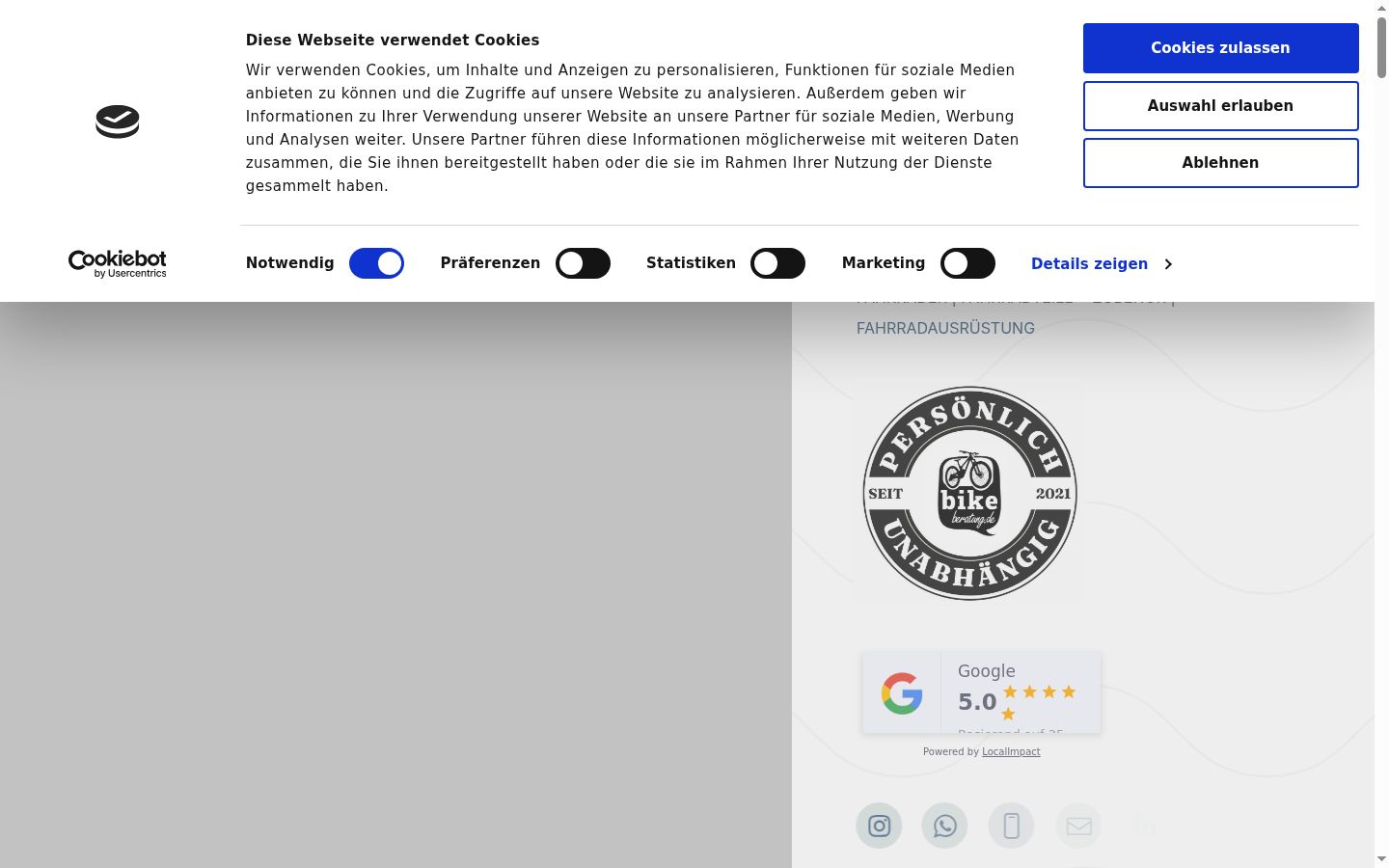 Screenshot tal-banner tal-kunsens muri qabel kwalunkwe interazzjoni