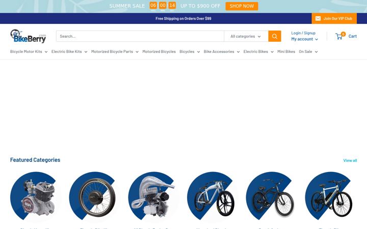 Screenshot of bikeberry.com