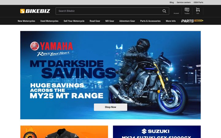 Capture d'écran de bikebiz.com.au