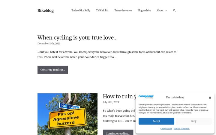 Screenshot of bikeblog.nl
