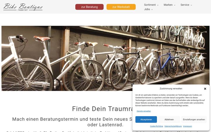 Screenshot of bikeboutique.bike
