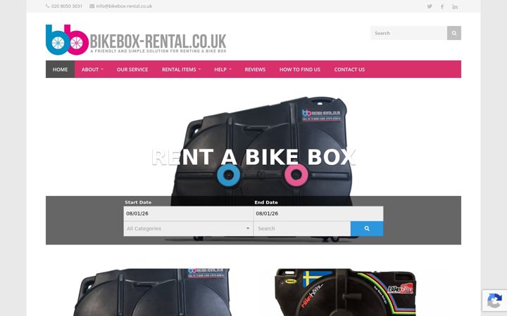 Screenshot of bikebox-rental.co.uk