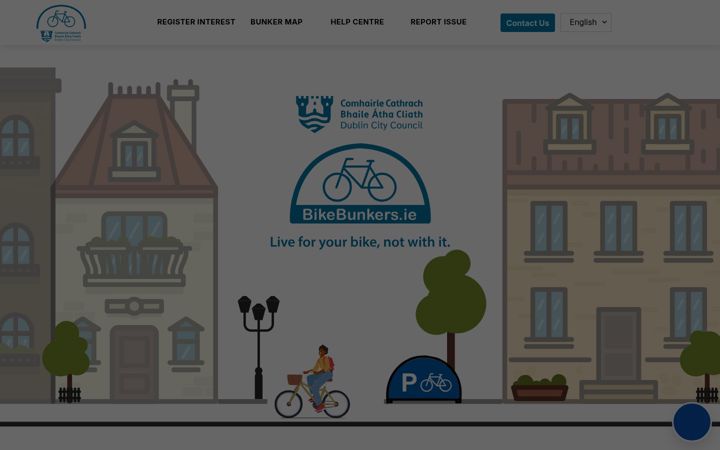 Screenshot of bikebunkers.ie