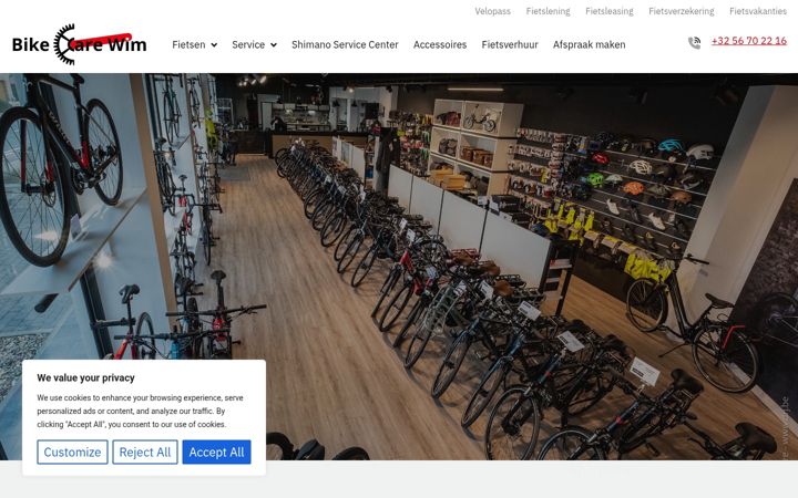 Zrzut ekranu bikecarewim.be