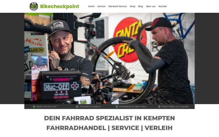 Screenshot of bikecheckpoint.de