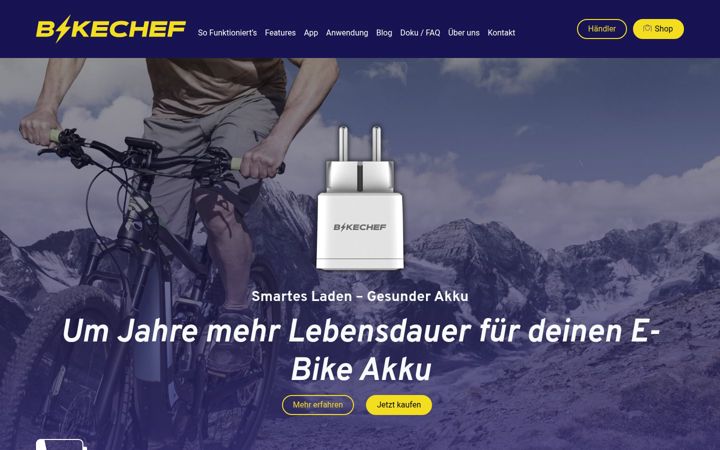 Screenshot of bikechef.at