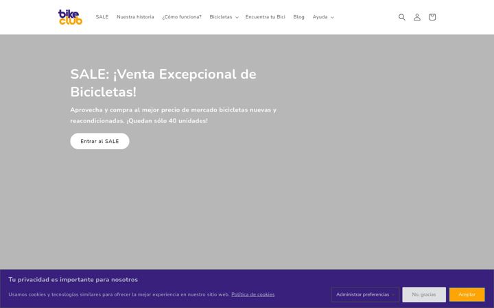 Screenshot of bikeclub.es