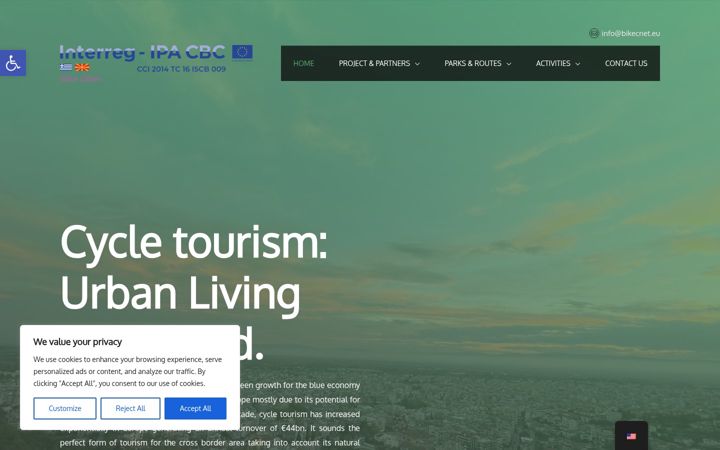Screenshot of bikecnet.eu