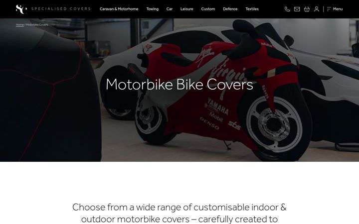 Screenshot von bikecovers.co.uk