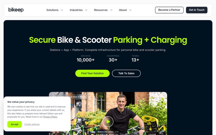 Screenshot of bikeep.dk