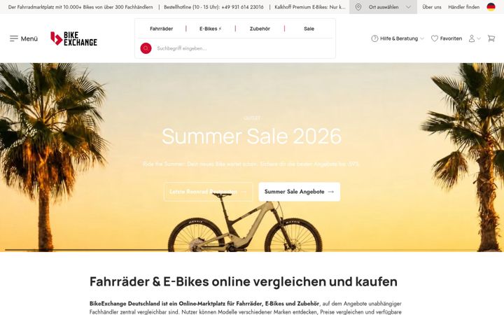 Screenshot of bikeexchange.de