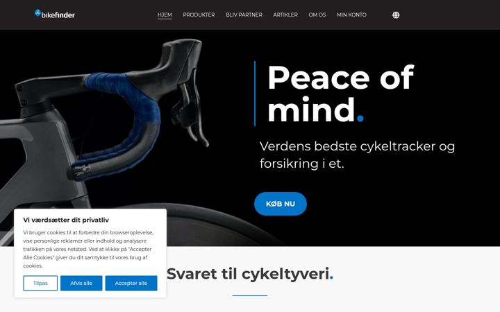 Screenshot of bikefinder.com