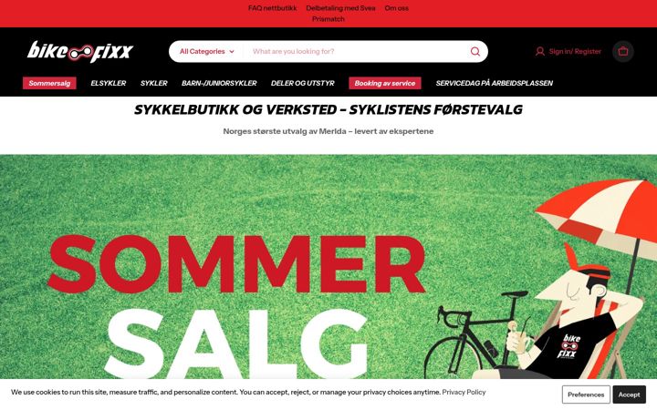 Screenshot του bikefixx.no