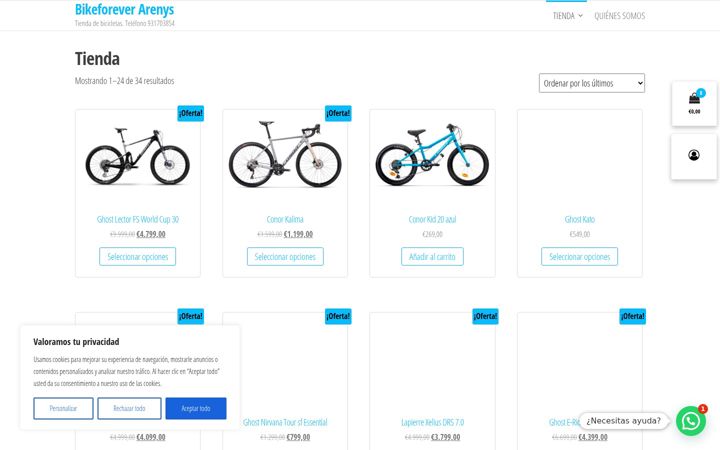 Screenshot of bikeforever.es