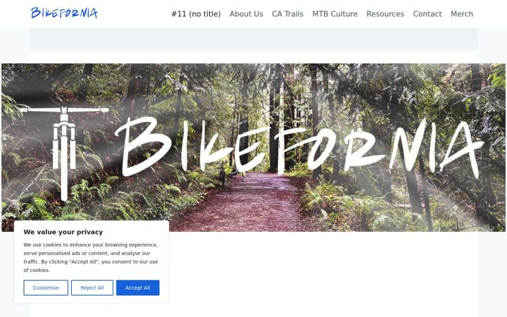 Screenshot of bikefornia.com