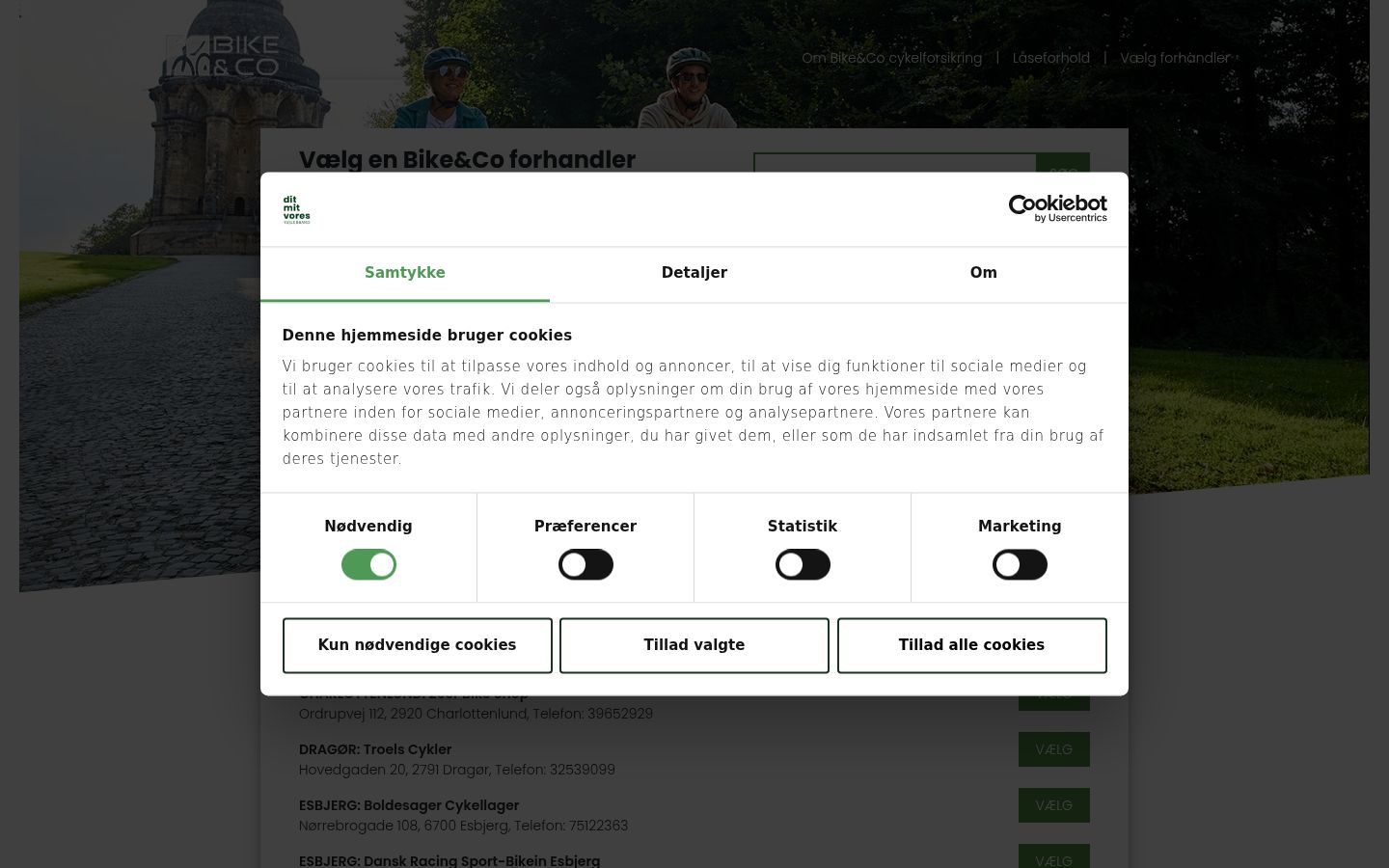 Screenshot des Einwilligungsbanners vor jeglicher Interaktion