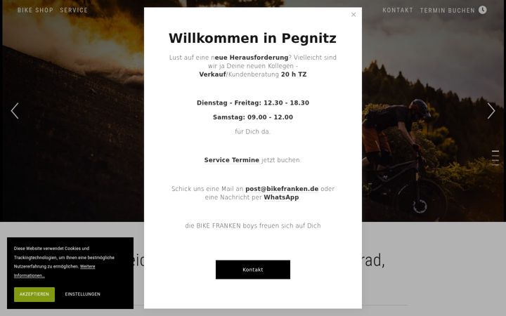 Screenshot stránky bikefranken.de