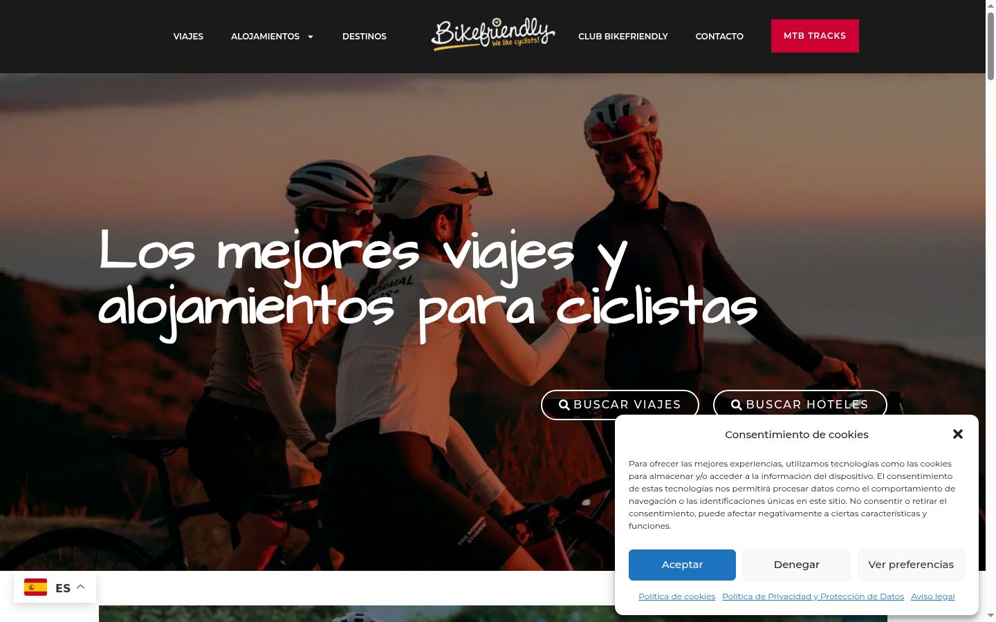 Ekrānuzņēmums ar piekrišanas baneri, kas tika rādīts pirms jebkādas mijiedarbības