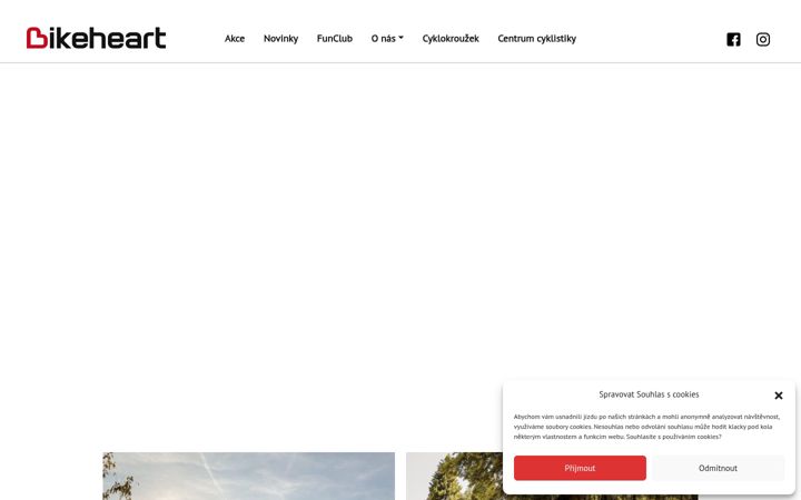 Screenshot of bikeheart.cz