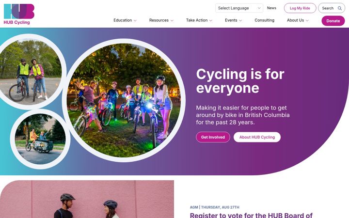 Captura de ecrã de bikehub.ca