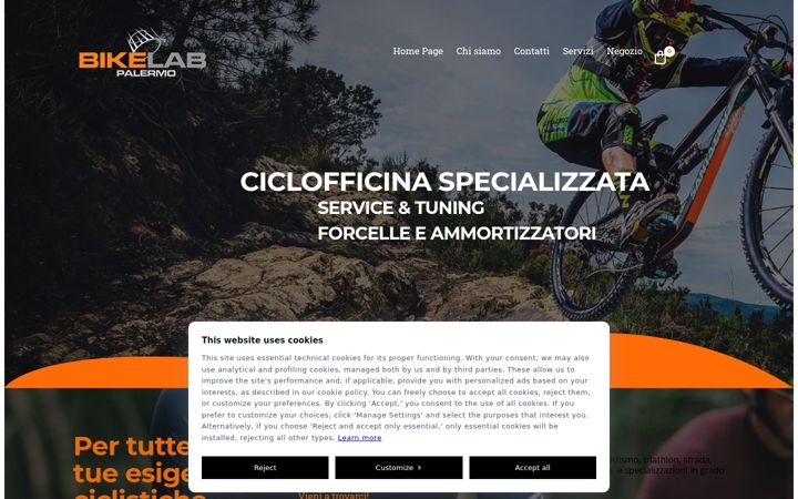 Screenshot of bikelabpalermo.it