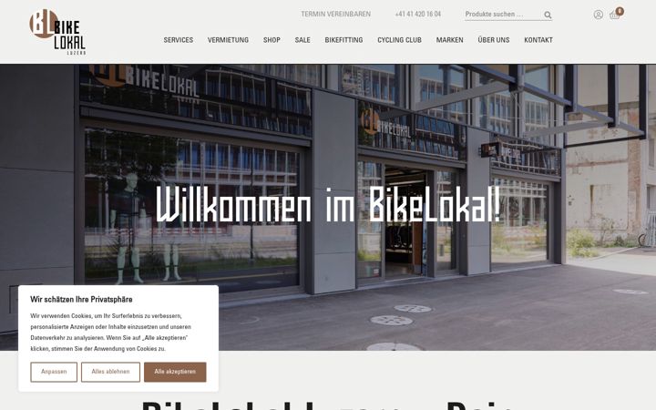 Screenshot of bikelokal.ch