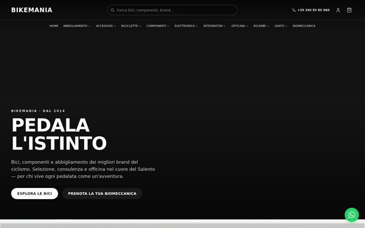 Screenshot of bikemaniastore.it