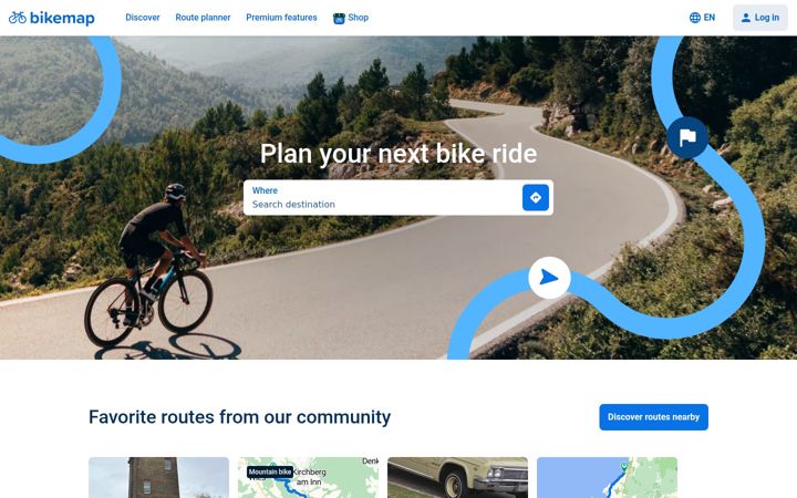 Zrzut ekranu bikemap.net