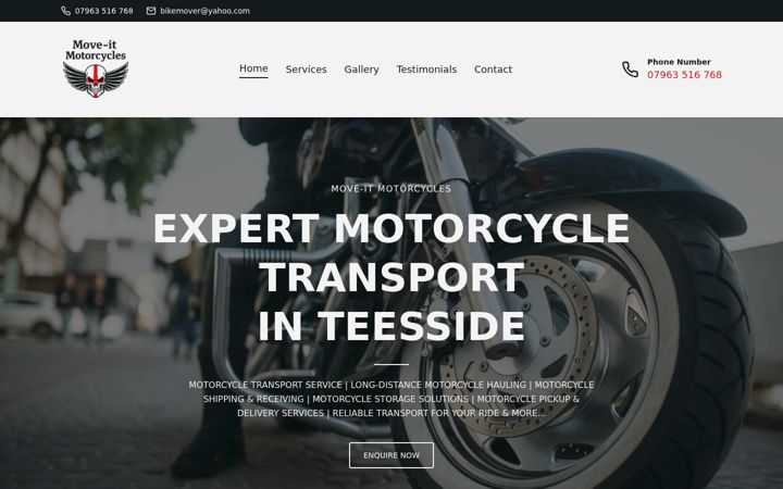 Screenshot of bikemover.co.uk
