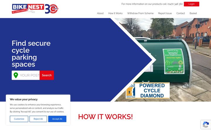 Screenshot of bikenest.co.uk