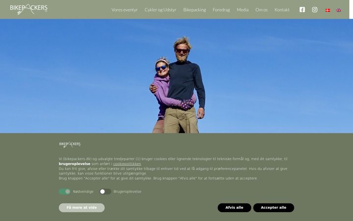 Screenshot of bikepackers.dk