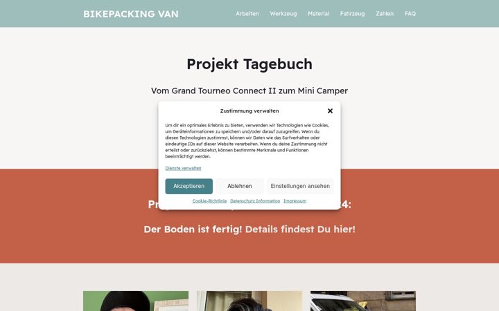 Screenshot of bikepacking-van.de