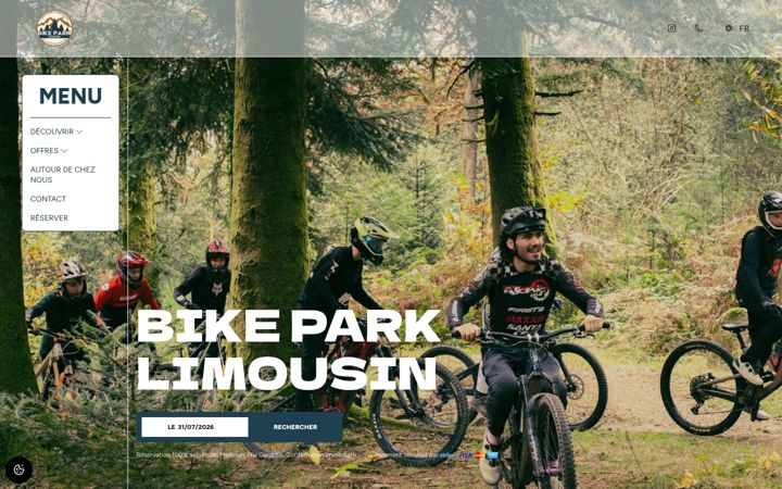 Screenshot of bikepark-limousin.com