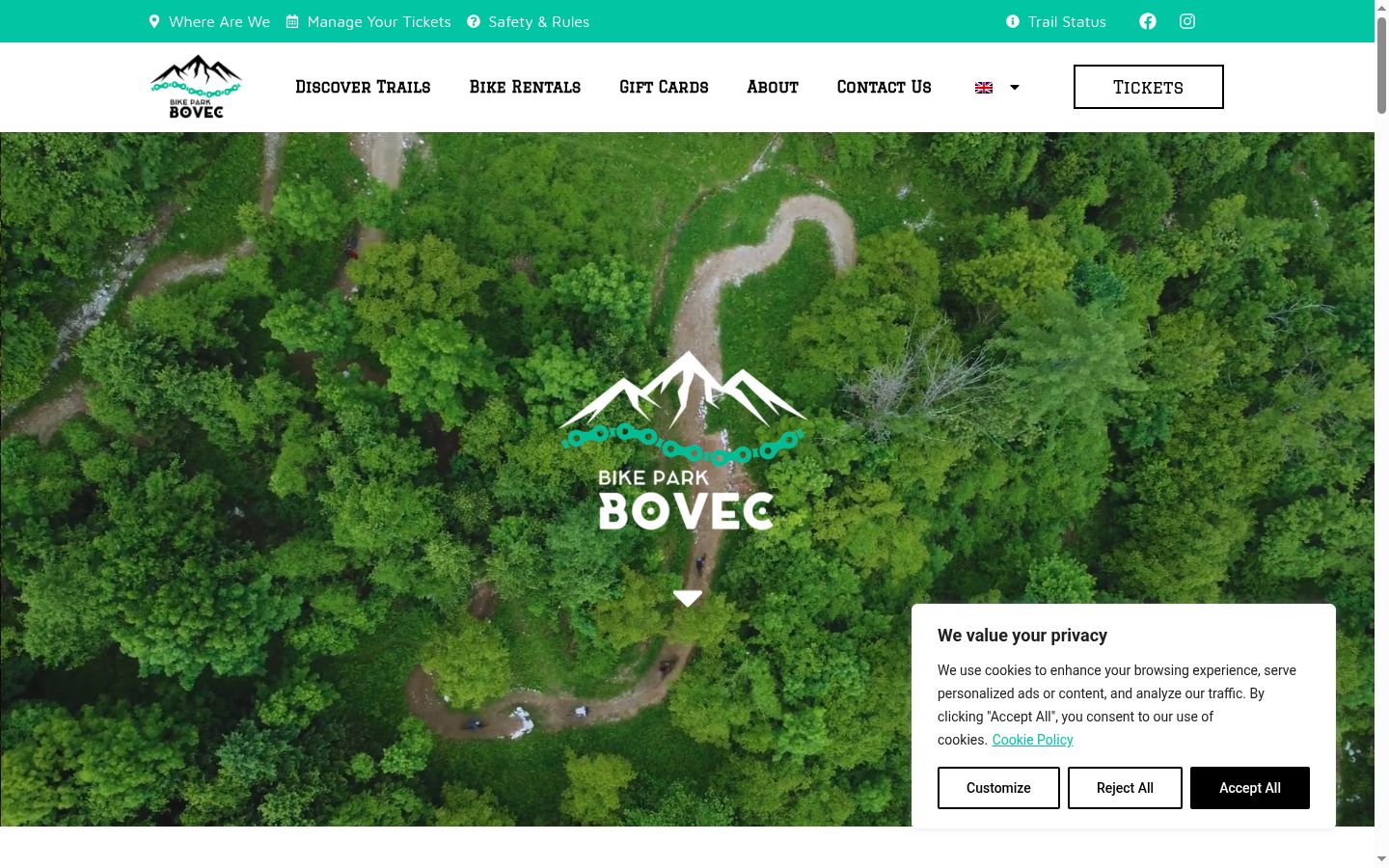 Screenshot del banner di consenso mostrato prima di qualsiasi interazione