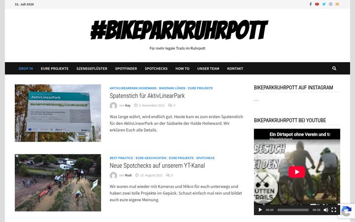 Skærmbillede af bikeparkruhrpott.de