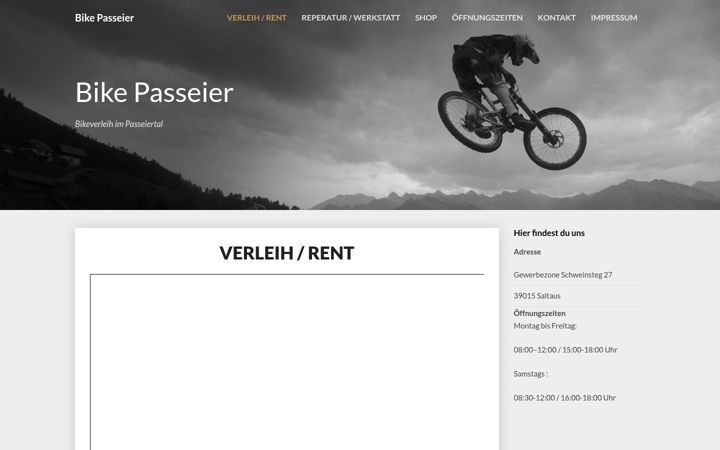 Screenshot of bikepasseier.com