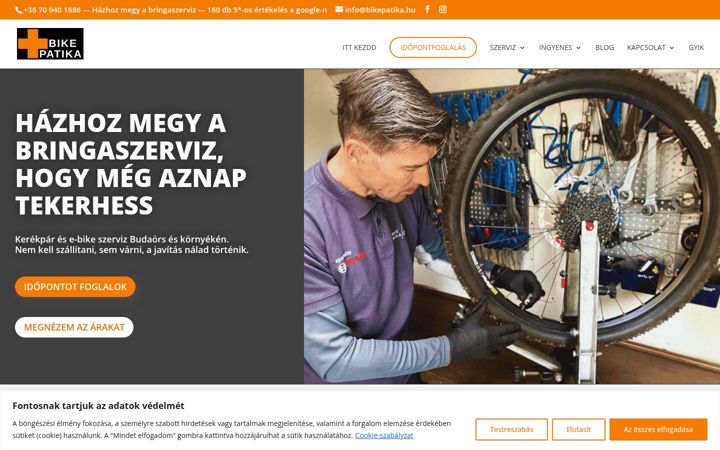 Screenshot di bikepatika.hu