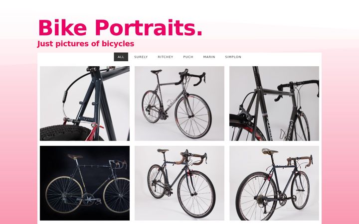 Screenshot of bikeportrait.com