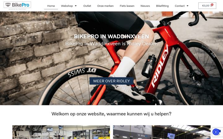 Captura de pantalla de bikepro.nl