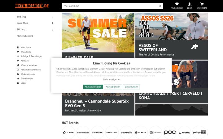 Screenshot of biker-boarder.de